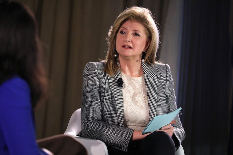 Arianna Huffington prefers "integration of work with private life".