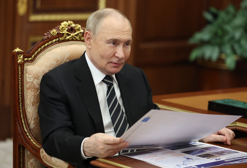 Vladimir Putin in the Kremlin, Moscow, August 28, 2028.