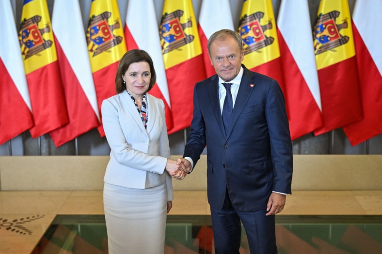 President of Moldova Maia Sandu and Prime Minister Donald Tusk