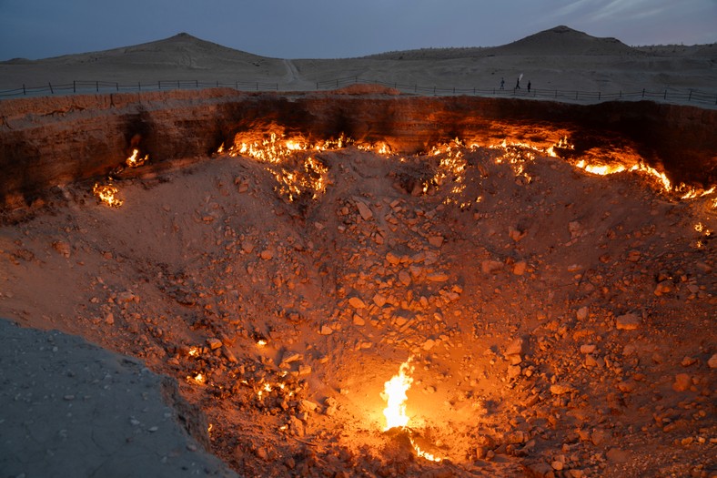 Darwaze gas crater called "Gates to hell" in Turkmenistan