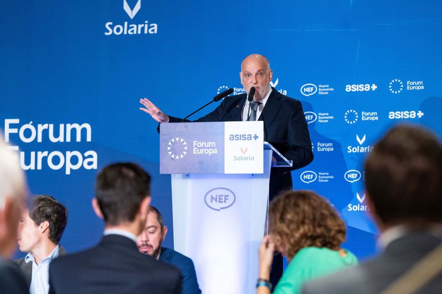 President Laliga, Javier Tebas, during the intervention from the Europa Forum, analyzing the situation of continental football / photo: IMAGO Sar the spark between Real Madrid and the head of the League