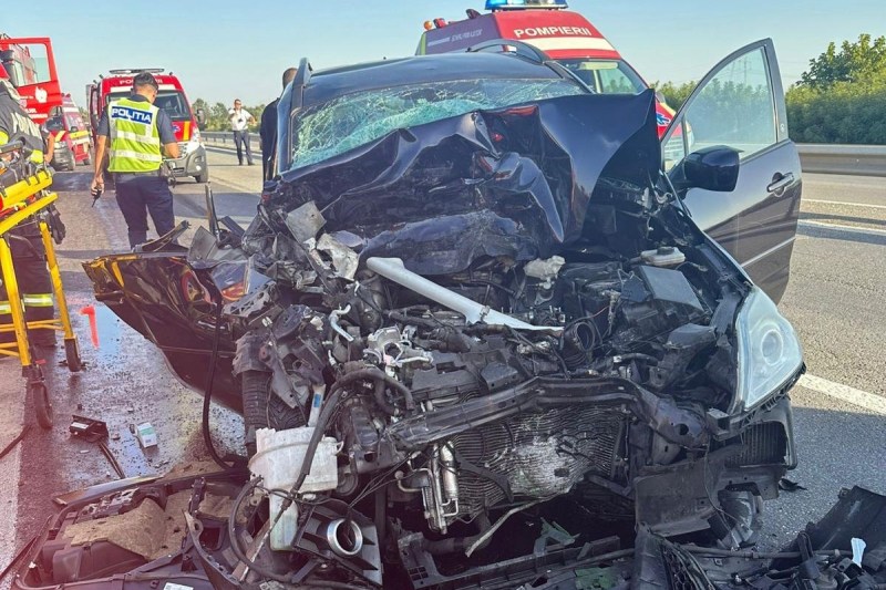 The red intervention plan, activated after two cars collided on A1. Six people, of whom two children, transported to the hospital