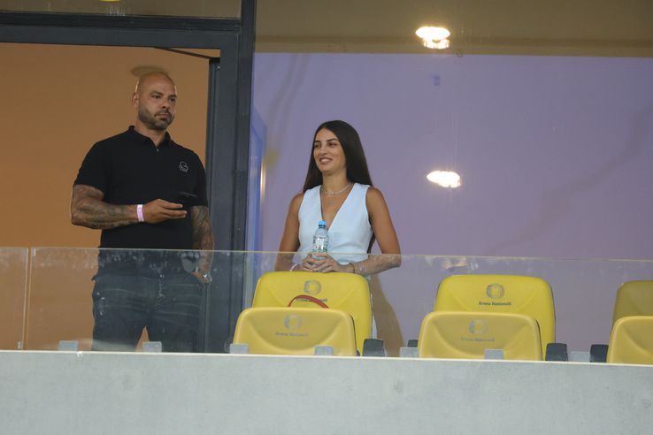 Giani Kiriță, along with his girlfriend, Maria, at Dinamo - FCSB / Photo: GSP