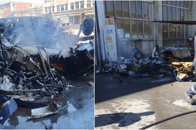 Video pictures from the place where a small plane crashed today at Arad
