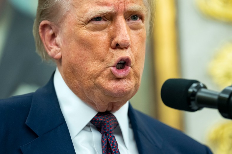 Donald Trump, US president, in the oval office. Washington, August 6, 2025