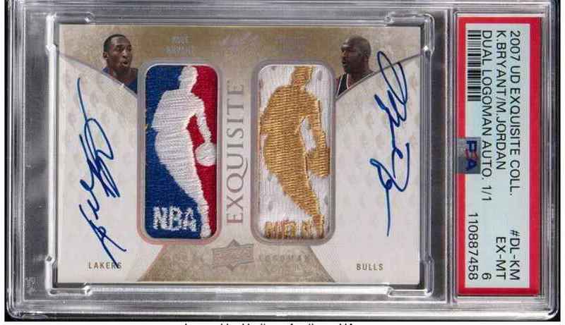 The record amount for which a card signed by Michael Jordan and Kobe Bryant was sold. The buyer's identity is unknown