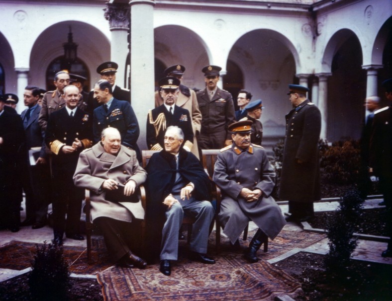 "Big three" - Winston Churchill, Franklin Delano Roosevelt and Józef Stalin - at the Yalta conference, February 1945.