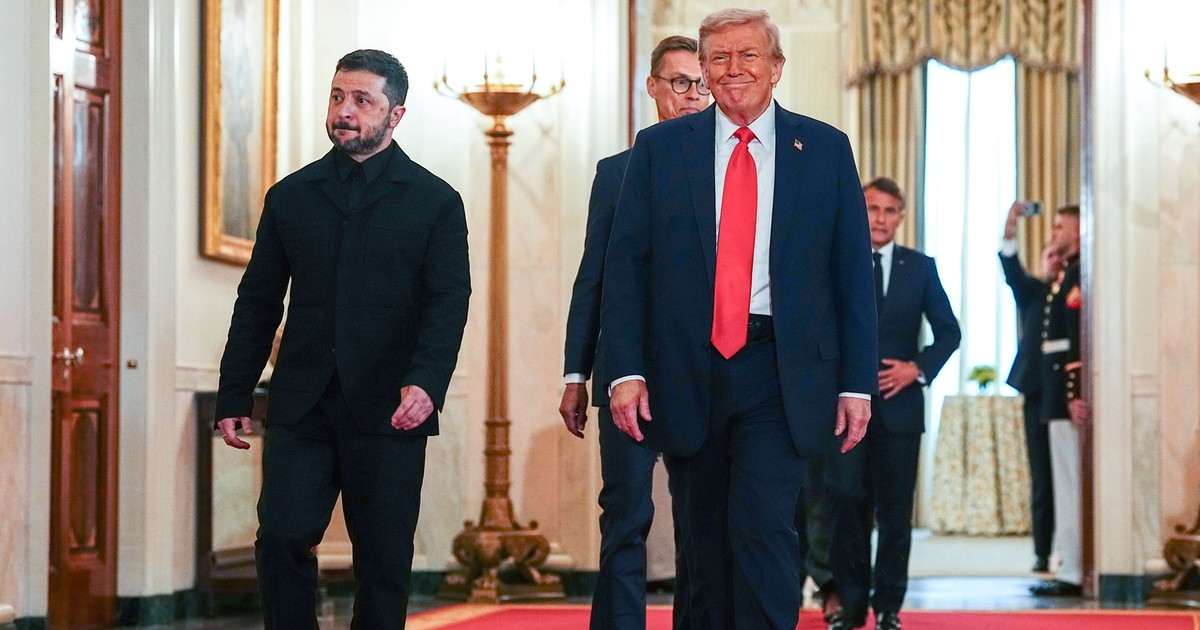 Wołodymyr Zelnski and Donald Trump