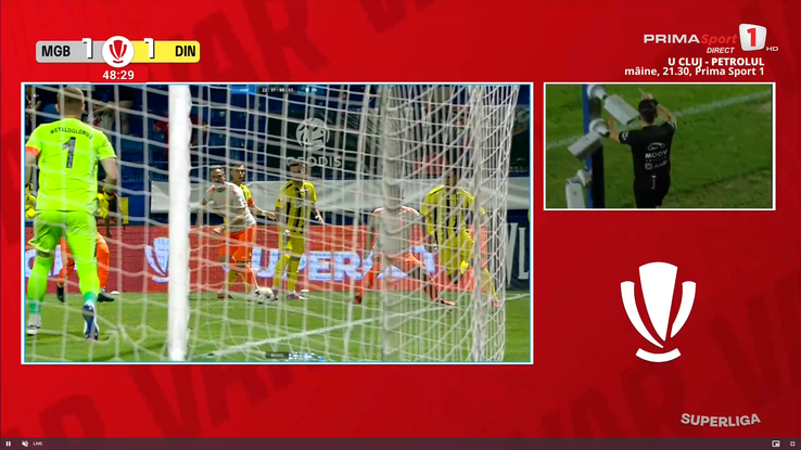 Empty canceled in Metaloglobus - Dinamo as a result of lime intervention. Photo: Capture first sport