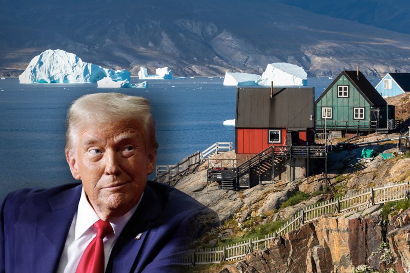 Donald Trump and Baffin Bay, Greenland. Collage: Ion Mateș / Hotnews. Photo: Shutterstock