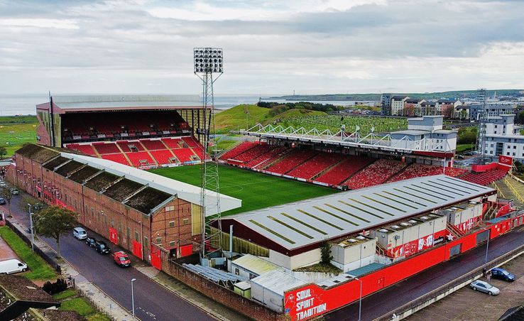 Pittodrie Stadium, with a view to the North Sea / Photo: Gettyimages
