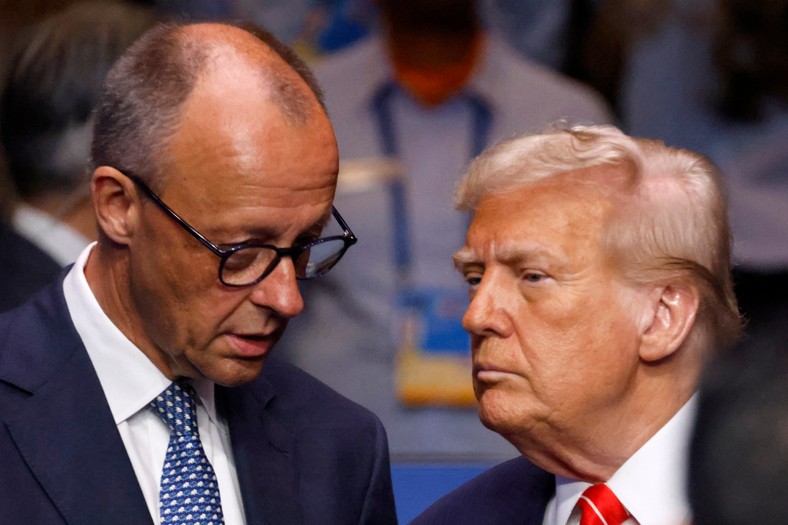 German Chancellor Friedrich Merz and US President Donald Trump, Haga, June 25, 2025.