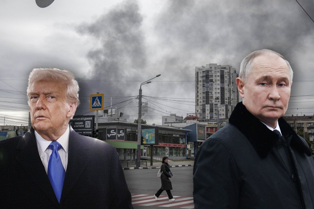 Presidents Donald Trump and Vladimir Putin. Collage: Ion Mateș / Hotnews. Photo: Profimedia