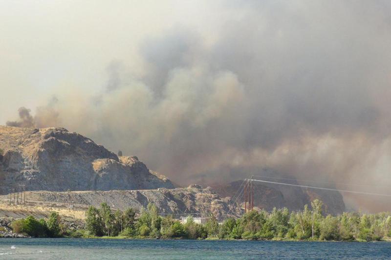 Two US firefighters, arrested by the Immigration Police while extinguishing a fire: