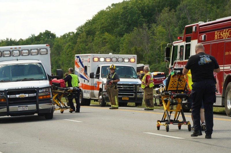 A tourist bus with dozens of people overturned in New York. More victims