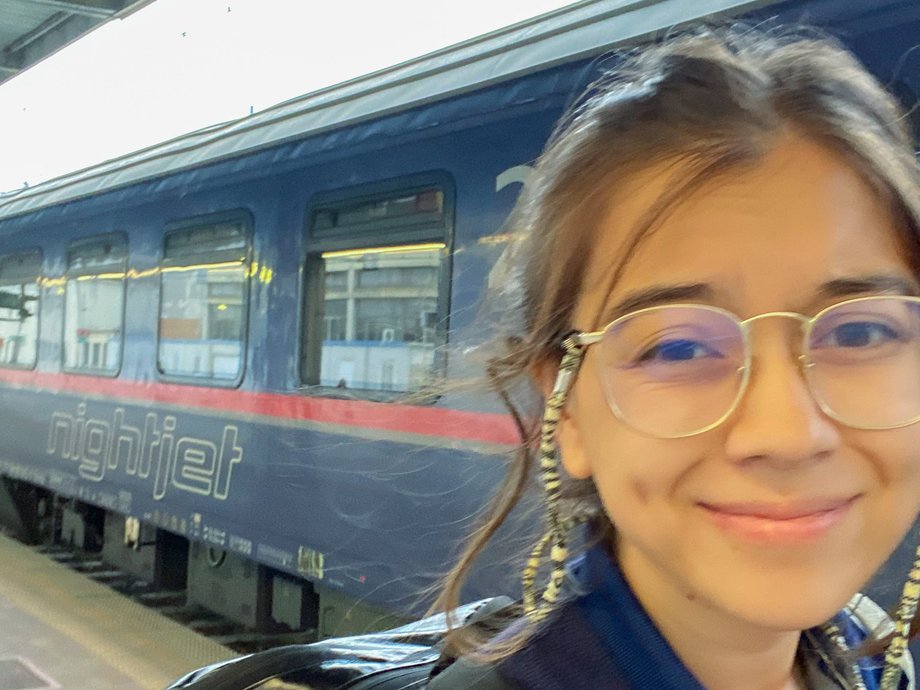 After leaving the train in Venice