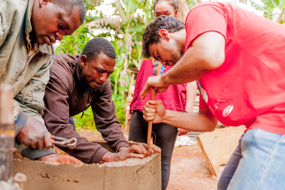 European volunteer in Cameroon. Illustrative photo