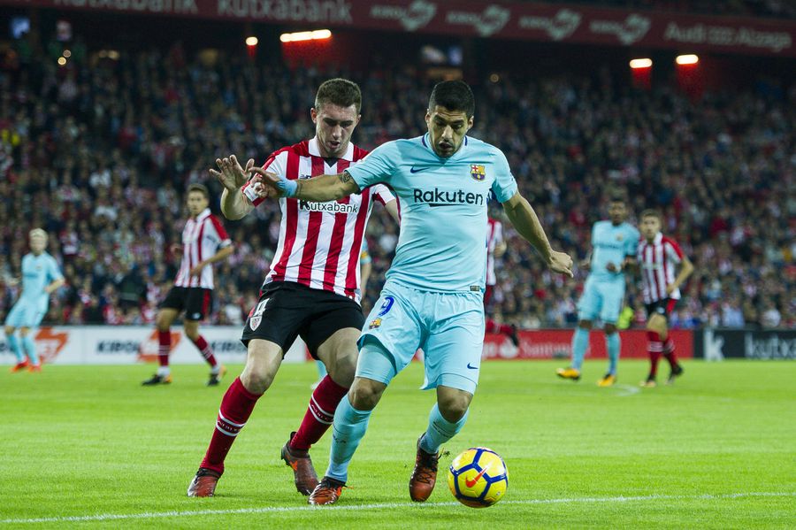 Aymeric Laporte (left), evolving for Athletic Bilbao against Barcelona (season 2017/2018) // Photo: Getty Images Error 404. They ruined Aymeric Laporte's return! »The club takes into account to advertise the problem at TAS