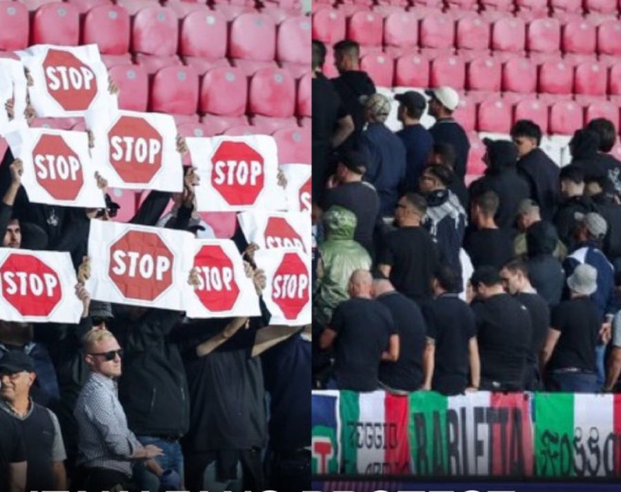 Scandal at Debrecen! Italy's fans boycotted Israel's anthem and displayed protest banners