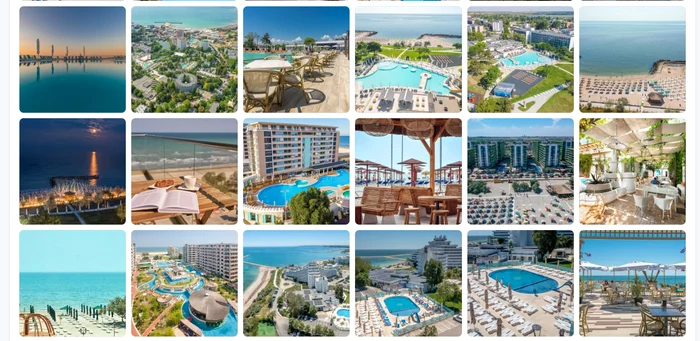 Photo collage with images from the Romanian coast