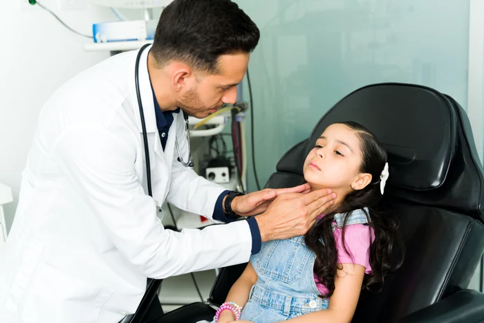 Pediatric consultation for identifying swallowing disorders and shutterstock neck health