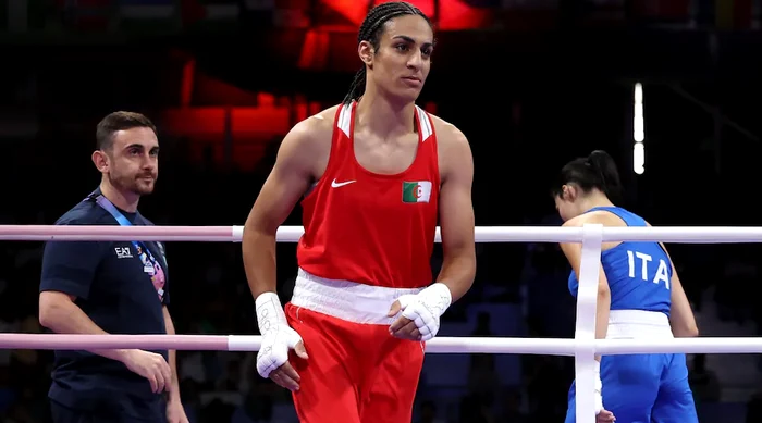 Imane Khelif, accused of hitting a man's force
