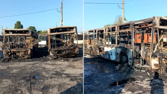 Images like after a bombing were caught at the Ferentari Autobaza / Photo source: B365.ro