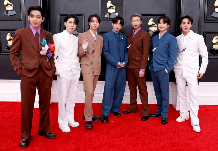 BTS band at Grammy Awards two years ago photo Getty