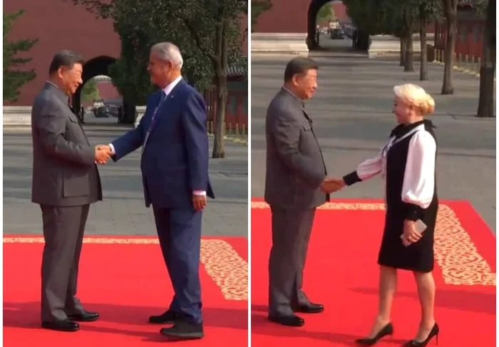 Adrian Nastase and Viorica Dancilă were received by the President of China Photo: Facebook