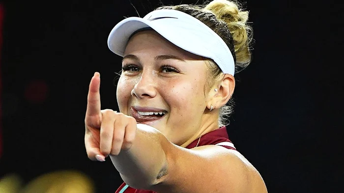 Amanda Anisimova has reason to smile
