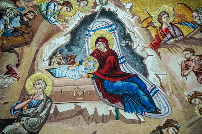The icon of the Birth of the Virgin Mary from the Cathedral of the Salvation of the Photo DMS