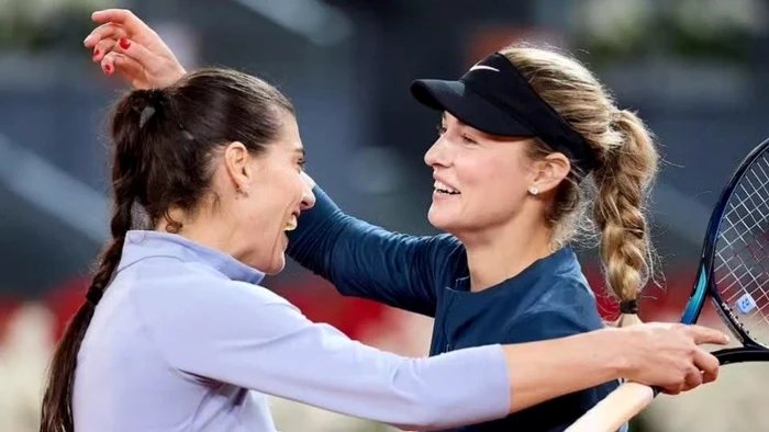 Anna, right, prefers the hug coming from Sorana