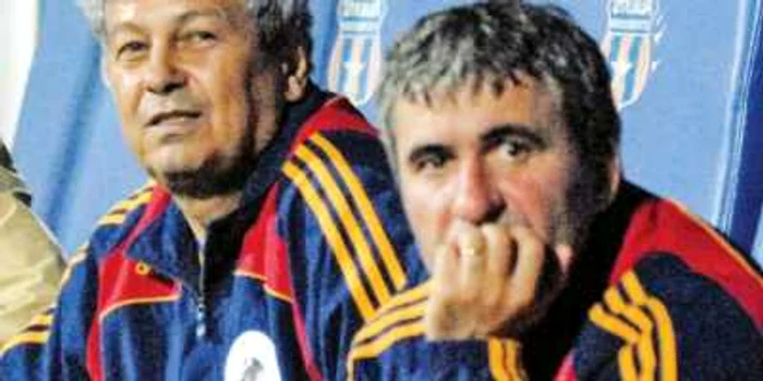 Lucescu and Hagi, both on a single bank