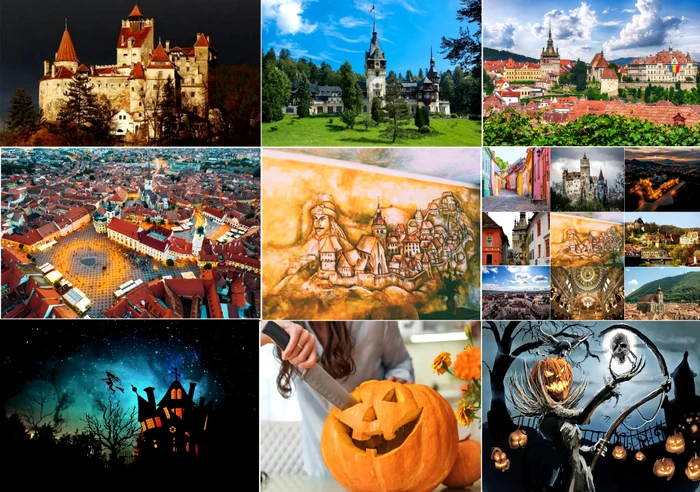 Halloween image collage in Transylvania DMS collage