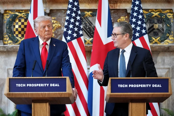 Donald Trump and British Prime Minister Keir Starmer Photo: X