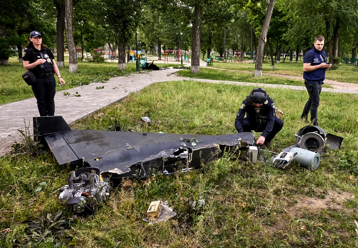 The wreck of a shahed drone in the Kharkov region of PHOTO EPA-EFE