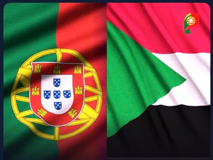 The flags of Portugal and Sudan Photo: X