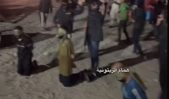 Public executions on a street in the city of Gaza