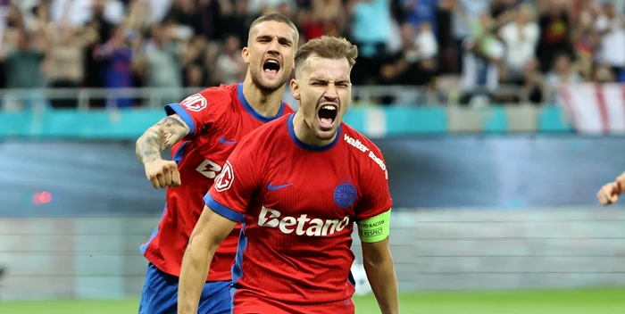 Bîrligea (distant plan) and Olaru, the leaders of last season of FCSB