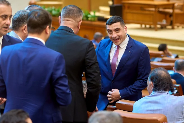 George Simion did not vote for the motion filed by his own party. Photo: Profimedia