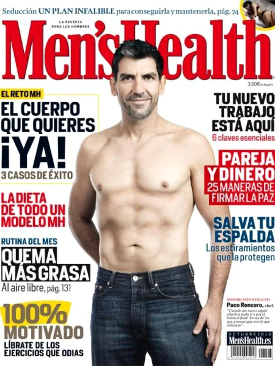 Chef Paco Roncero on the cover of Mens Health magazine after weakening Mens Health