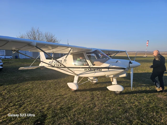 The plane with which the local gold/photo counselor flew: Facebook Marius Eugen Ostaficiuc