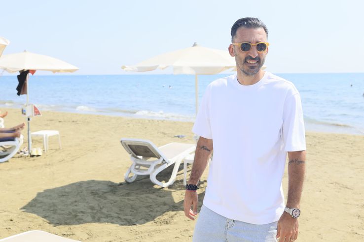 Elias Charlambous, on the beach in Cyprus // Photo: Cristi Preda (GSP)