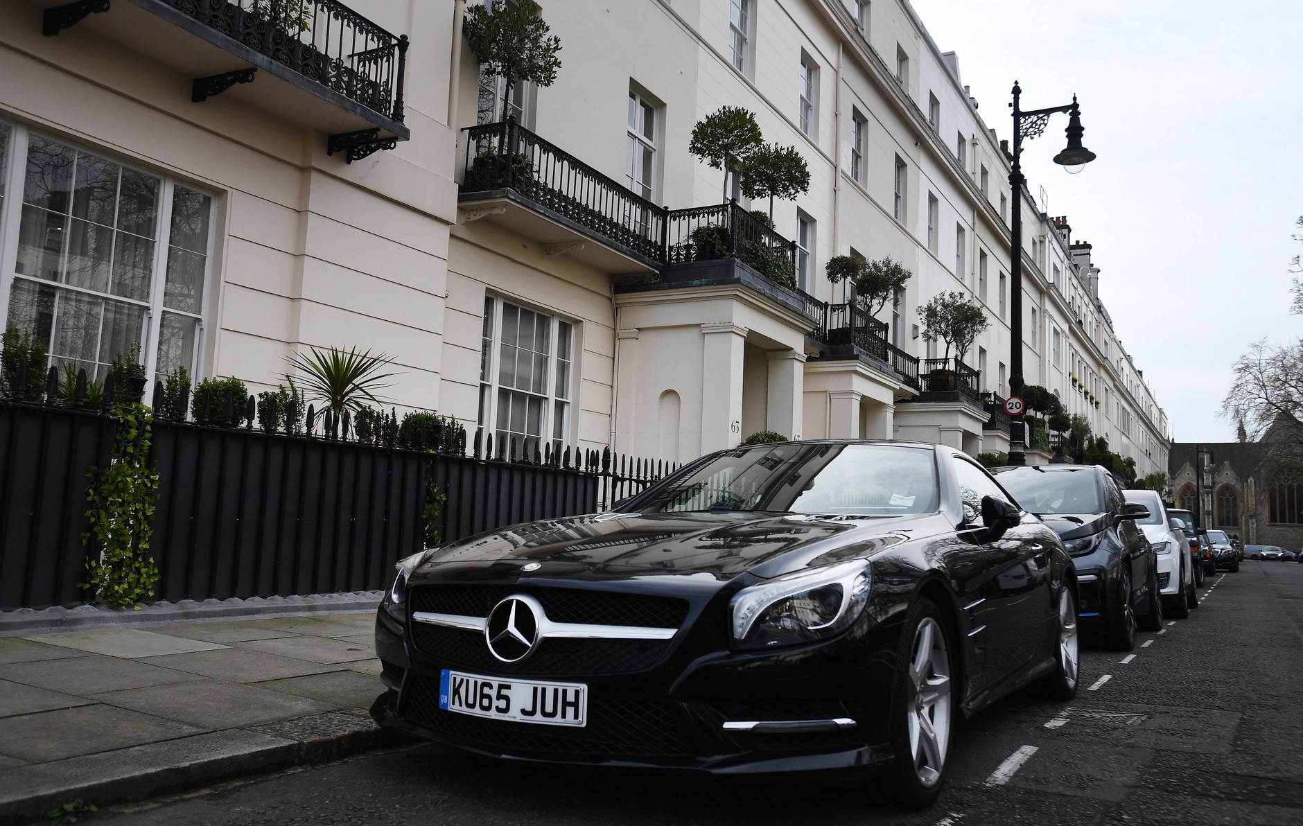 Belgravia's residences belonging to the rich Russians, also known as "Londongrad"London, Great Britain, March 15, 2022