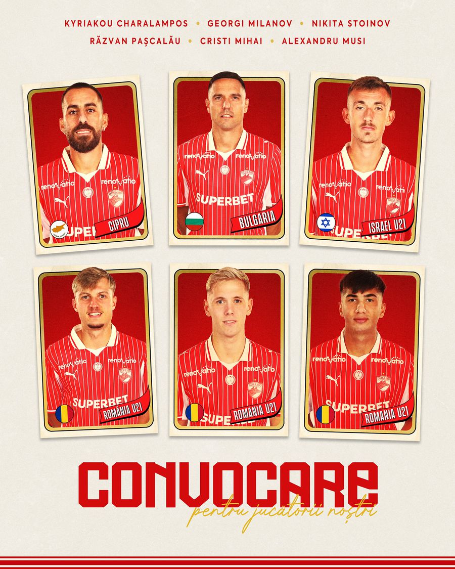 Dinamo has 6 players summoned to national teams Dinamo has 6 players convened in national teams: