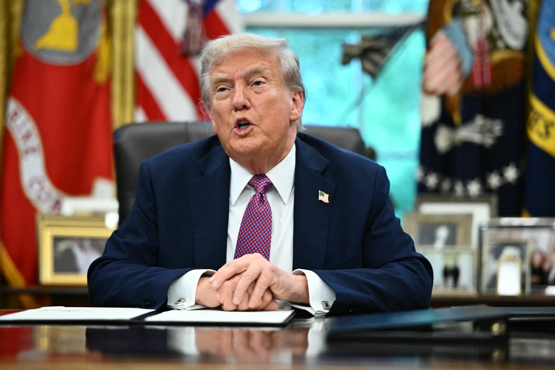 US President Donald Trump in the Oval Office of the White House, September 5, 2025.