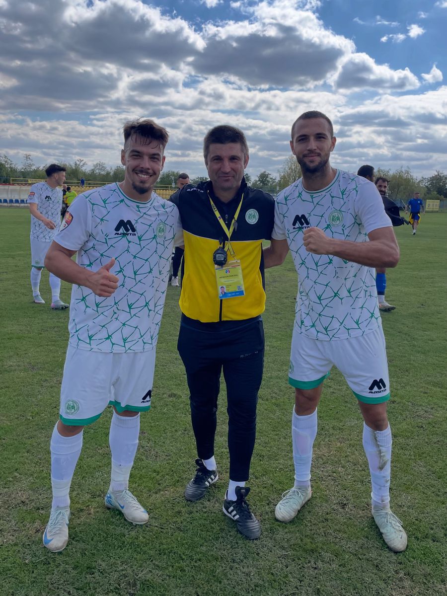 Andrei Cristea, happy after the debut in Chiajna. Photo: Facebook Steaua - Sepsi Close Stage 8 of Liga 2