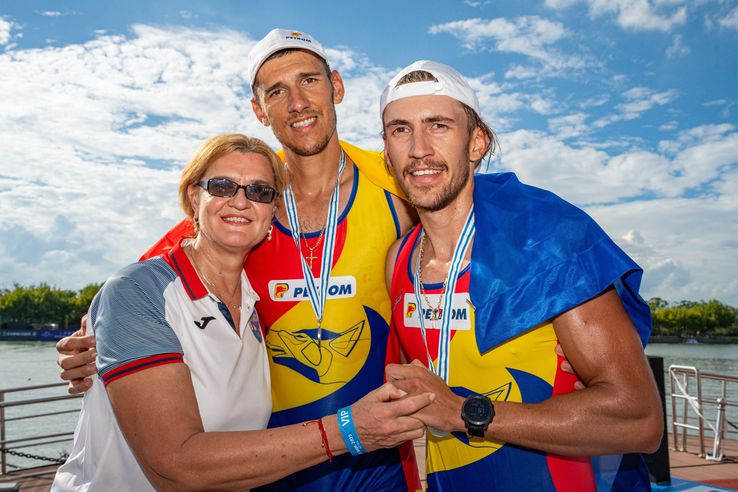 Florin Arteni, Florin Lehaci - double silver frames at CM 2025 Photo: FR Rowing/Balint Czucz