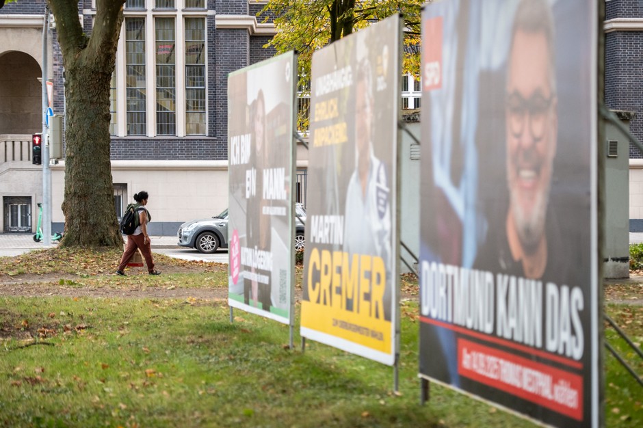 Electoral posters in Dortmund, North Rhine-Westphalia, Germany, September 3, 2025 (Expressing photo)