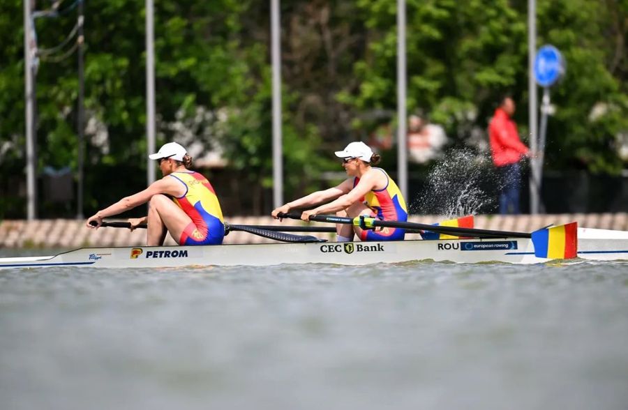 Simona Radiș and Magdalena Rusu at what 2025 photo: World Rowing New experience at the Rowing World Cup for Magdalena Rusu: